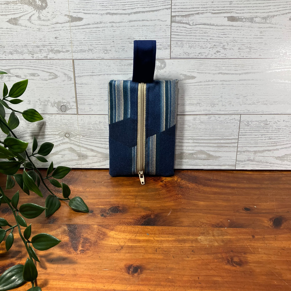 Mini MINA Zip Wallet - Blue