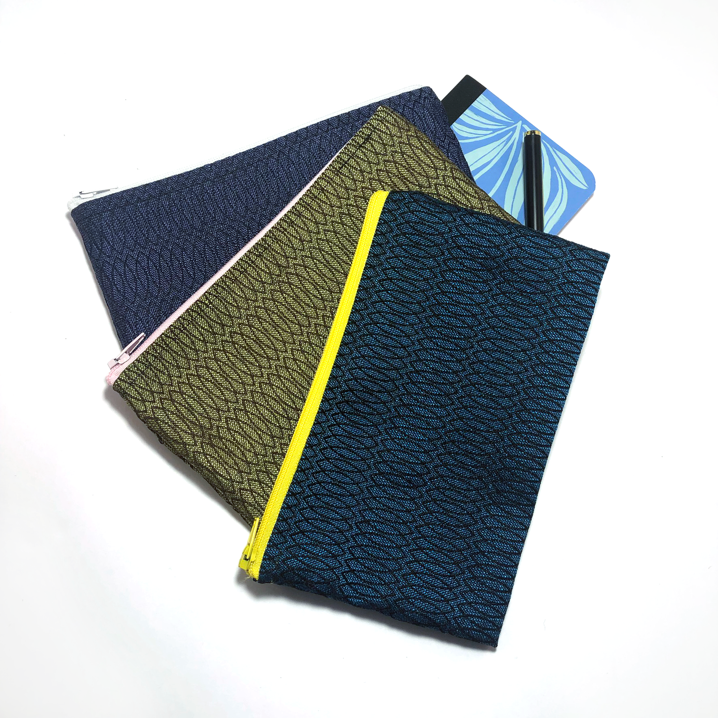 MINA Zippered Pouch Set - Elongated Oval