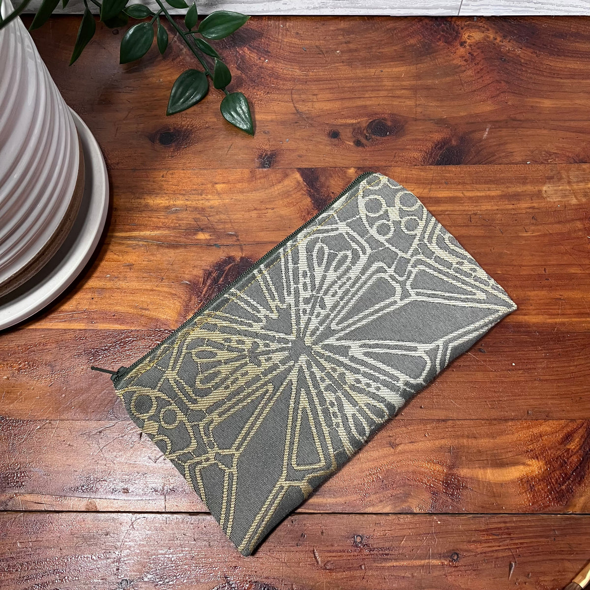 MINA Zippered Pouch - Geometric Floral