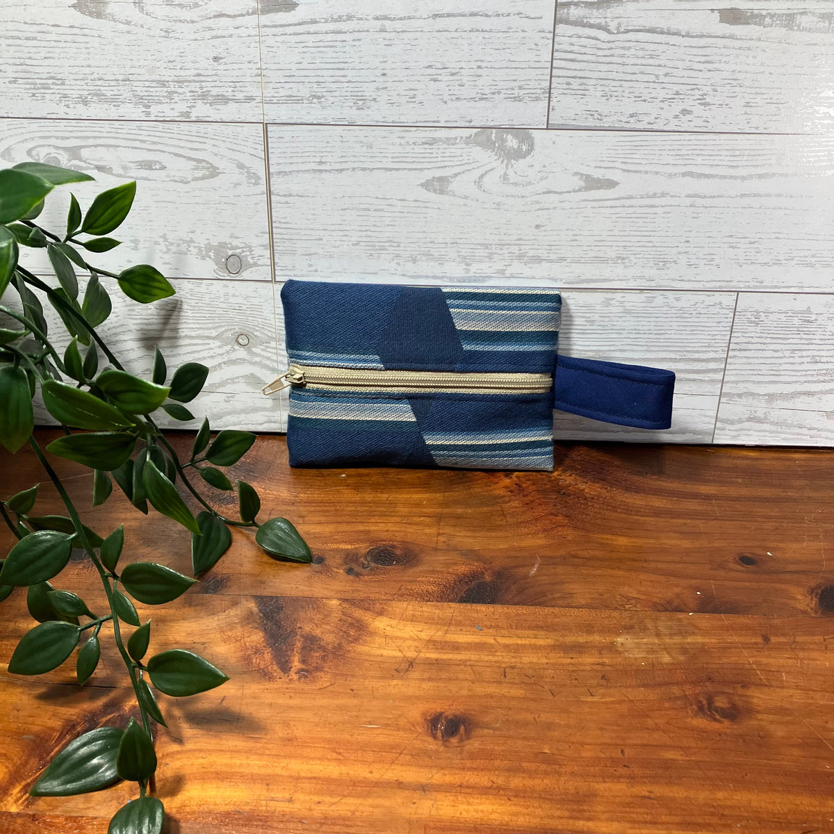 Mini MINA Zip Wallet - Blue