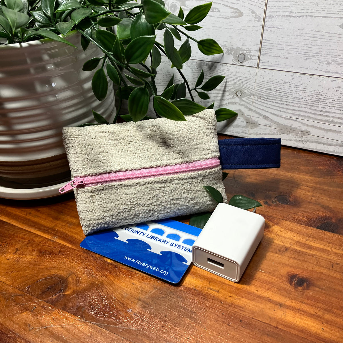 Mini MINA Zip Wallet - Neutral