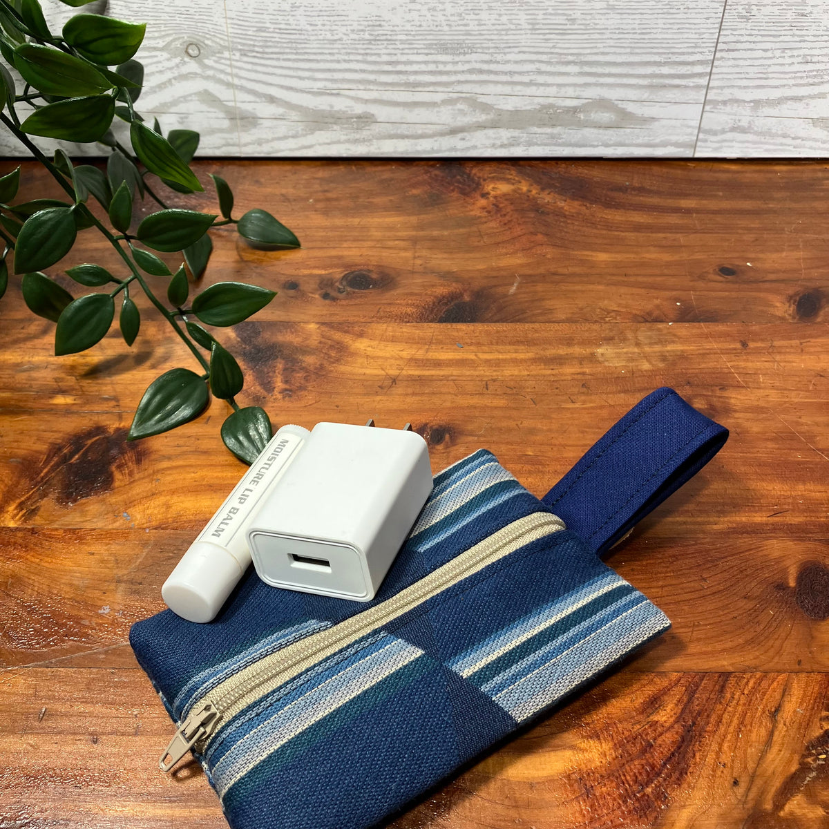 Mini MINA Zip Wallet - Blue