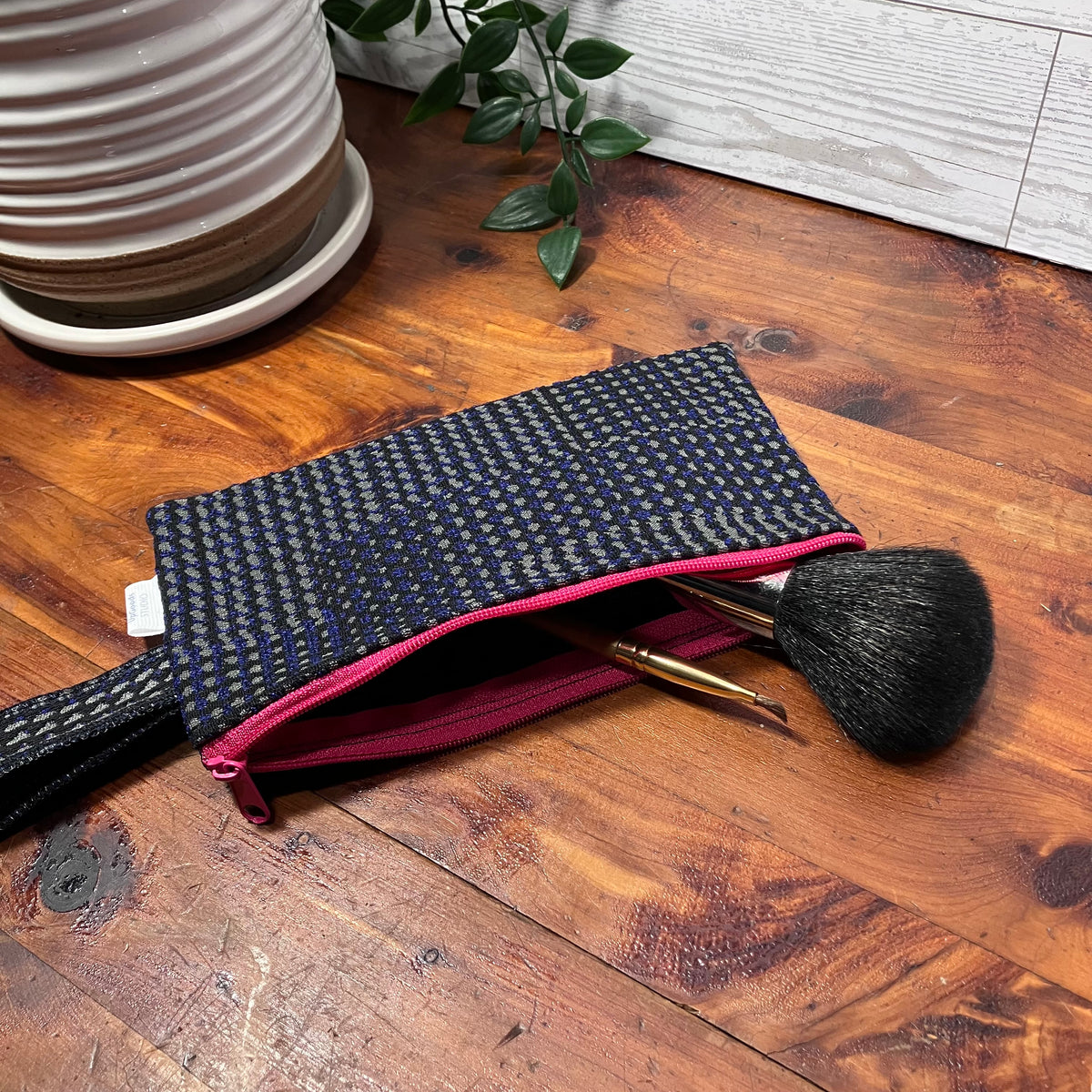 MINA Zippered Pouch - Mini Houndstooth