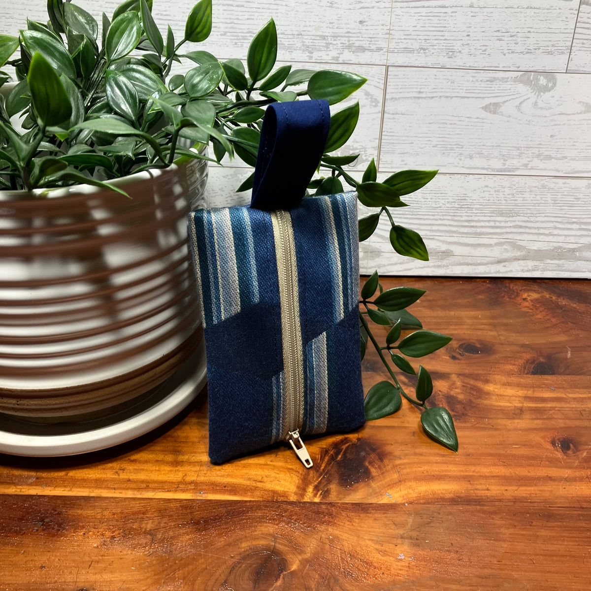 Mini MINA Zip Wallet - Blue