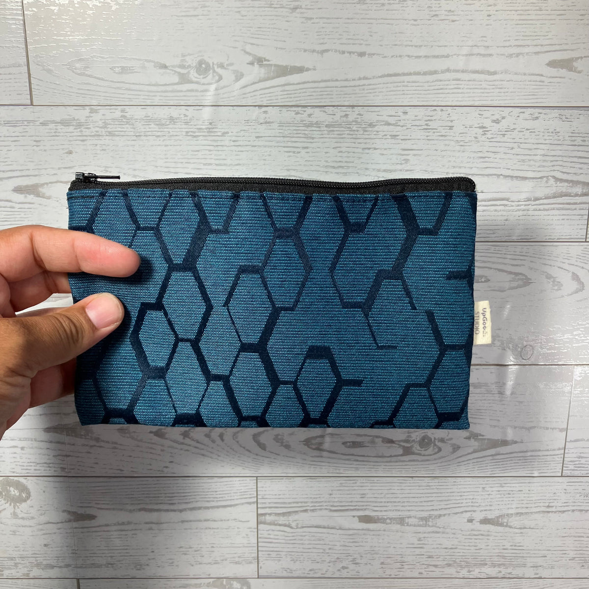 MINA Zippered Pouch - Asymmetrical Beehive