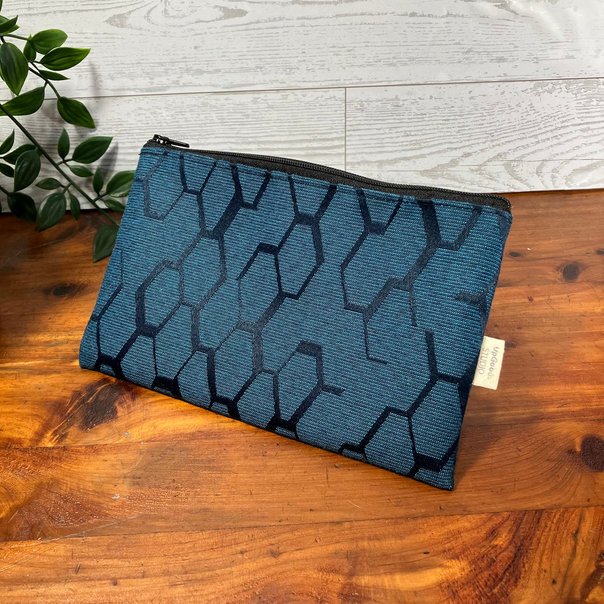 MINA Zippered Pouch - Asymmetrical Beehive