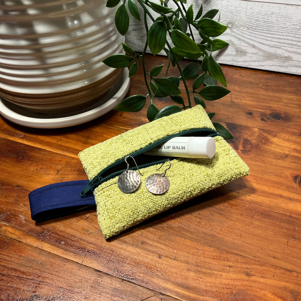 Mini MINA Zip Wallet - Green