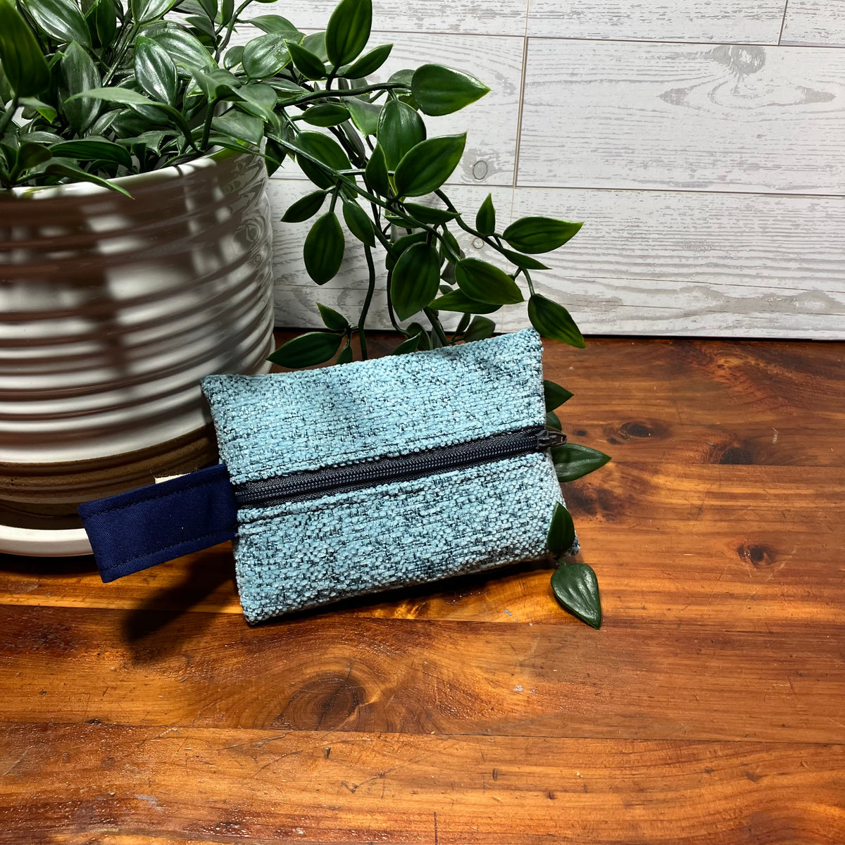 Mini MINA Zip Wallet - Blue