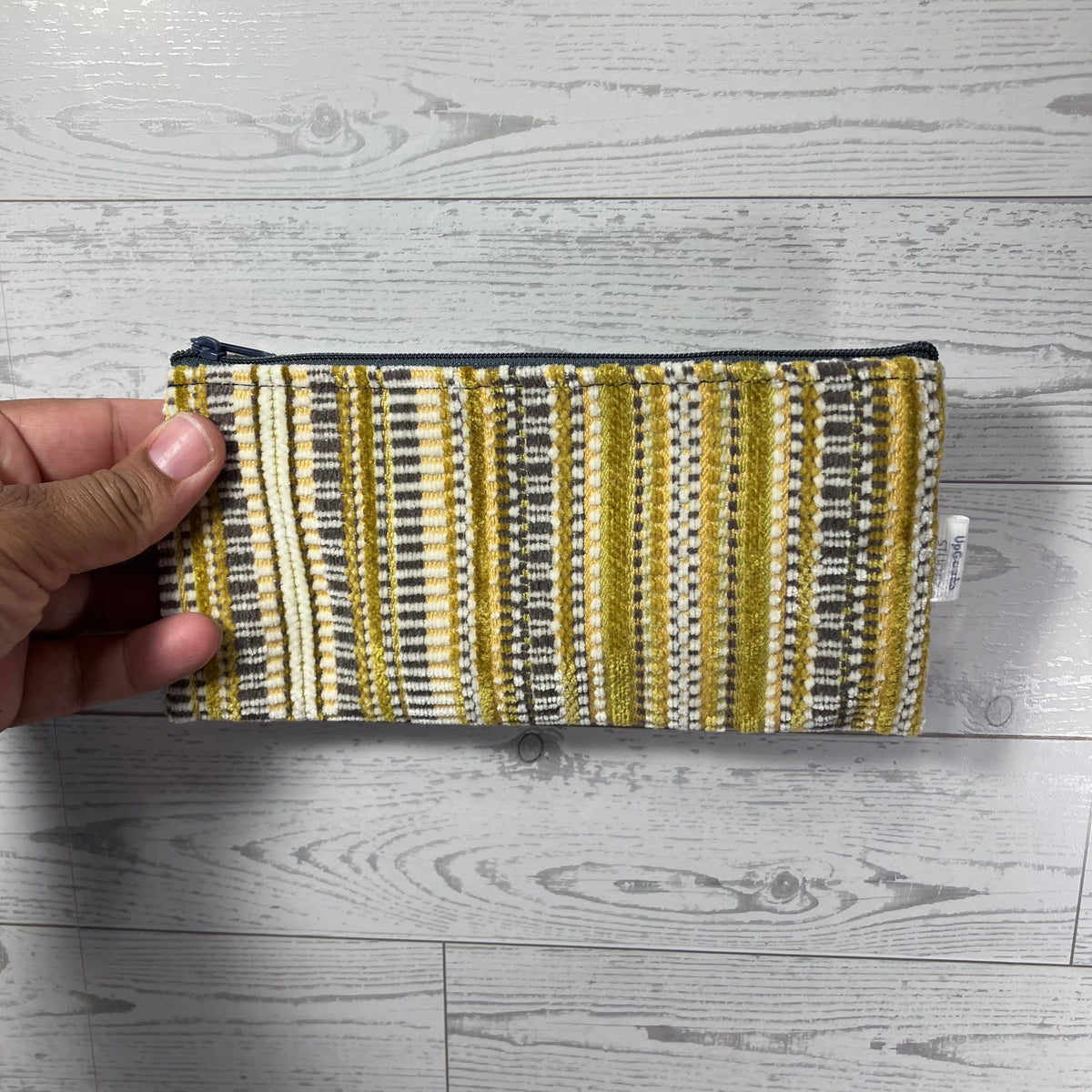 MINA Zippered Pouch - Fuzzy Striped