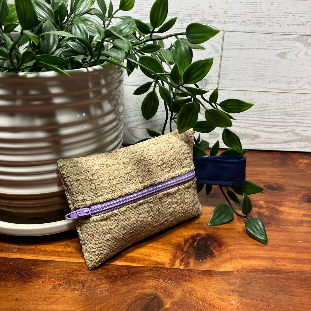 Mini MINA Zip Wallet - Neutral