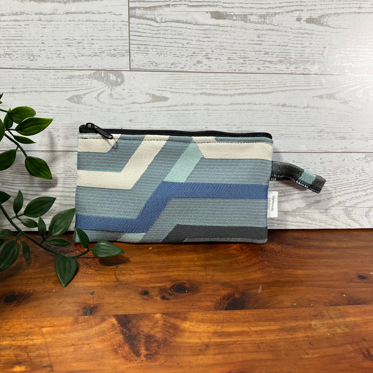 MINA Zippered Pouch - Geometric Map Stripes
