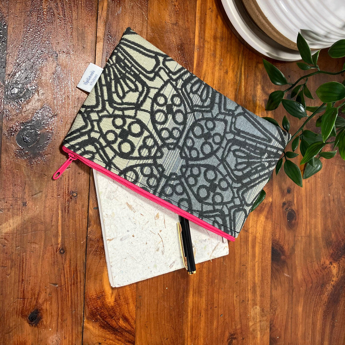 MINA Zippered Pouch - Geometric Floral