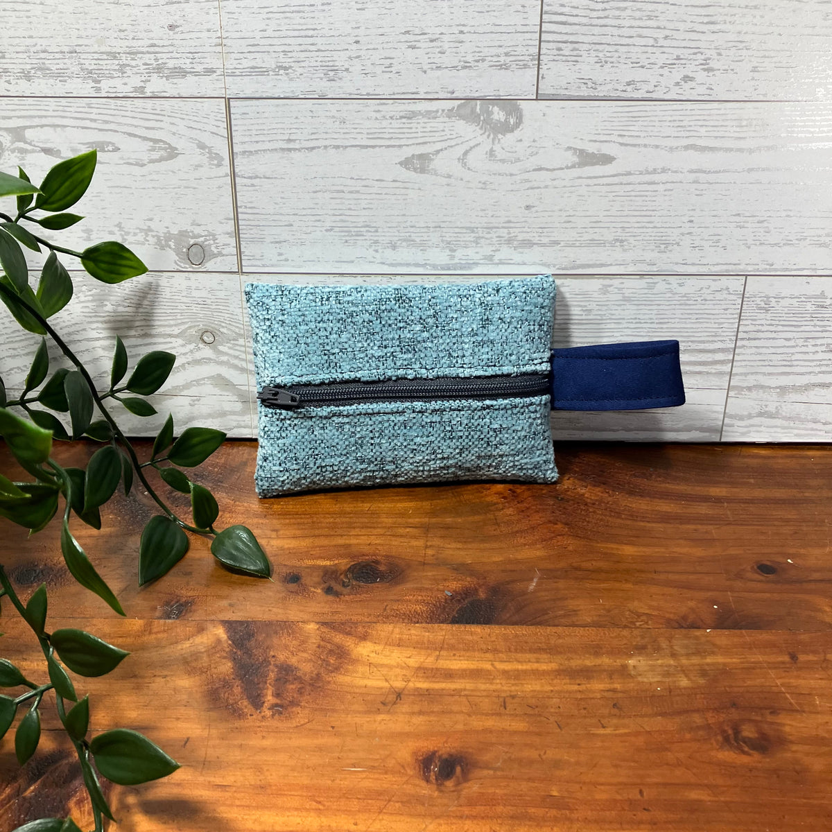 Mini MINA Zip Wallet - Blue