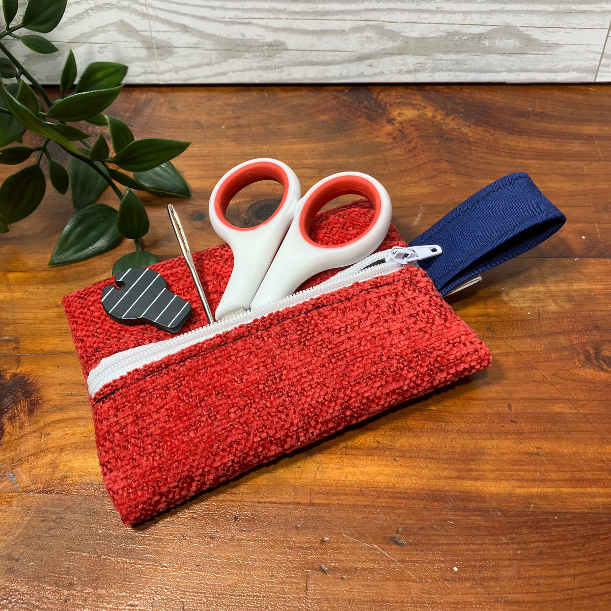 Mini MINA Zip Wallet - Red