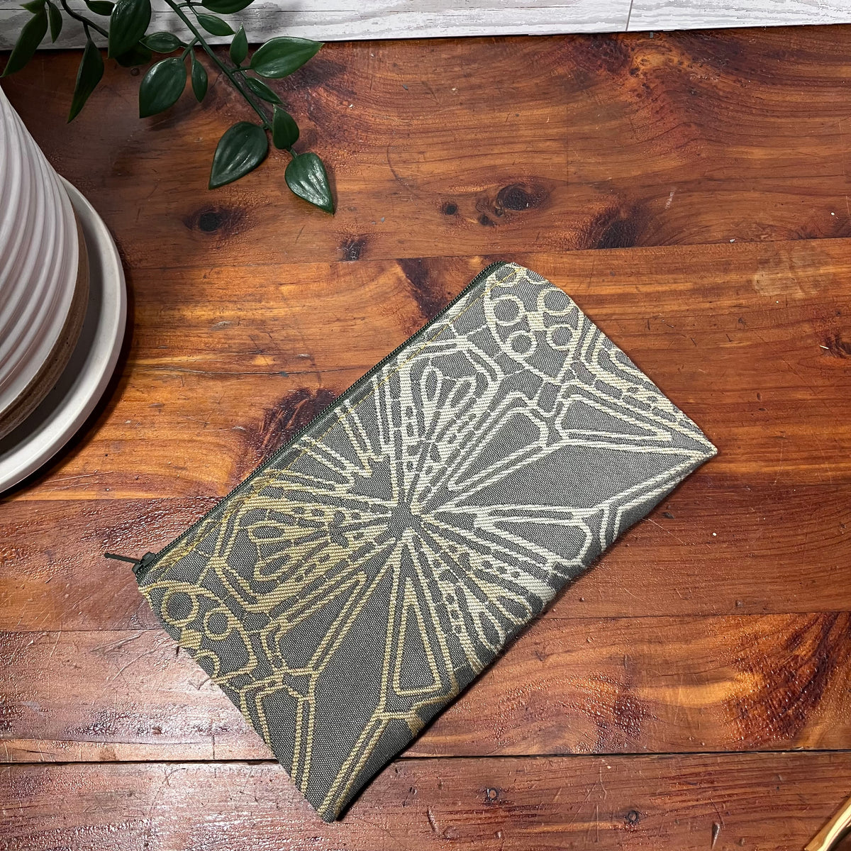 MINA Zippered Pouch - Geometric Floral
