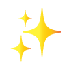 Three yellow stars on a white background