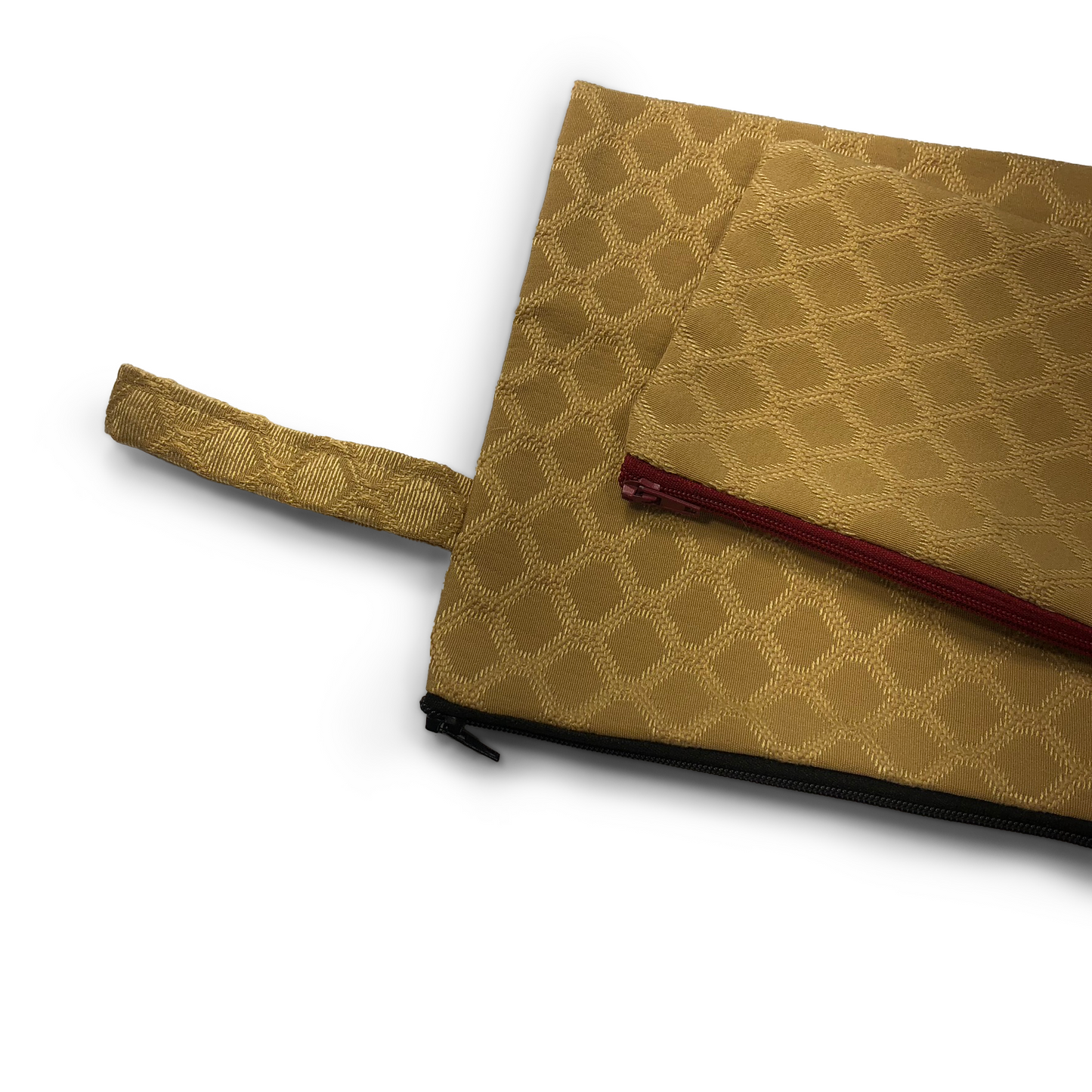 MINA Zippered Pouch Set - Gold Diamond