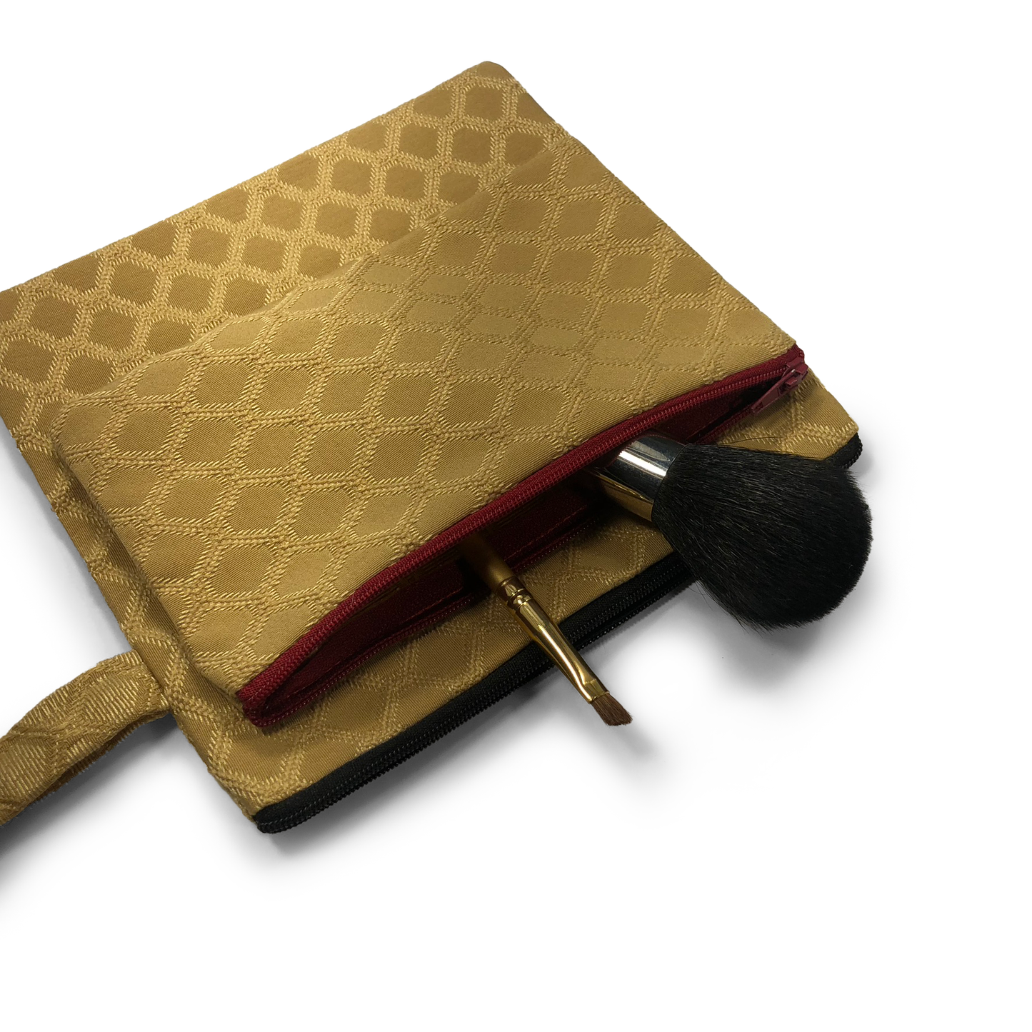 MINA Zippered Pouch Set - Gold Diamond