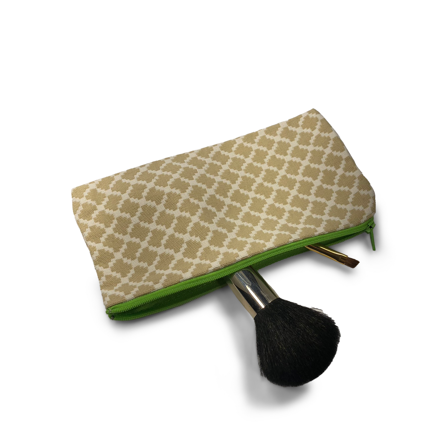 MINA Zippered Pouch Set - Tan Houndstooth