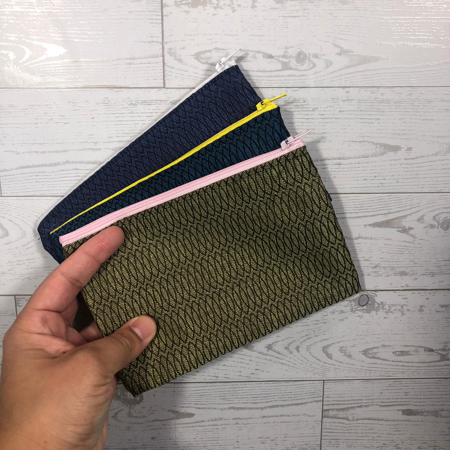 MINA Zippered Pouch Set - Elongated Oval