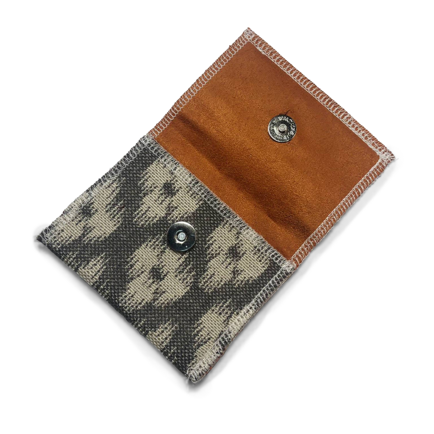 MINA Snap Wallet Pouch - Gray Geometric/Burnt Orange (PI)