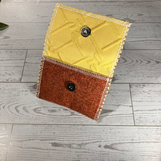 Burnt Orange/Yellow Snap Wallet | MINA Snap Wallet