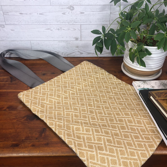 MINA Tote Bag - Gold Diamond/Navy Branch
