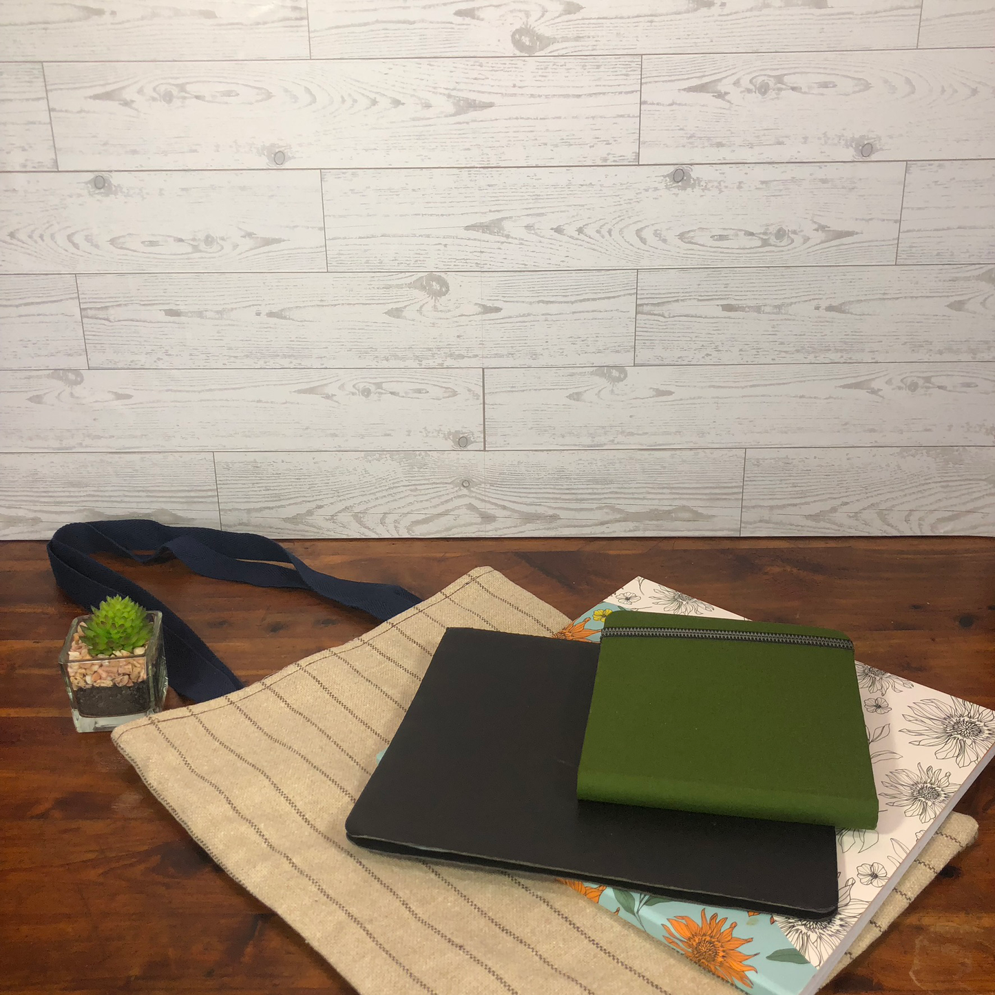 MINA Tote Bag - Brown/Tan Striped