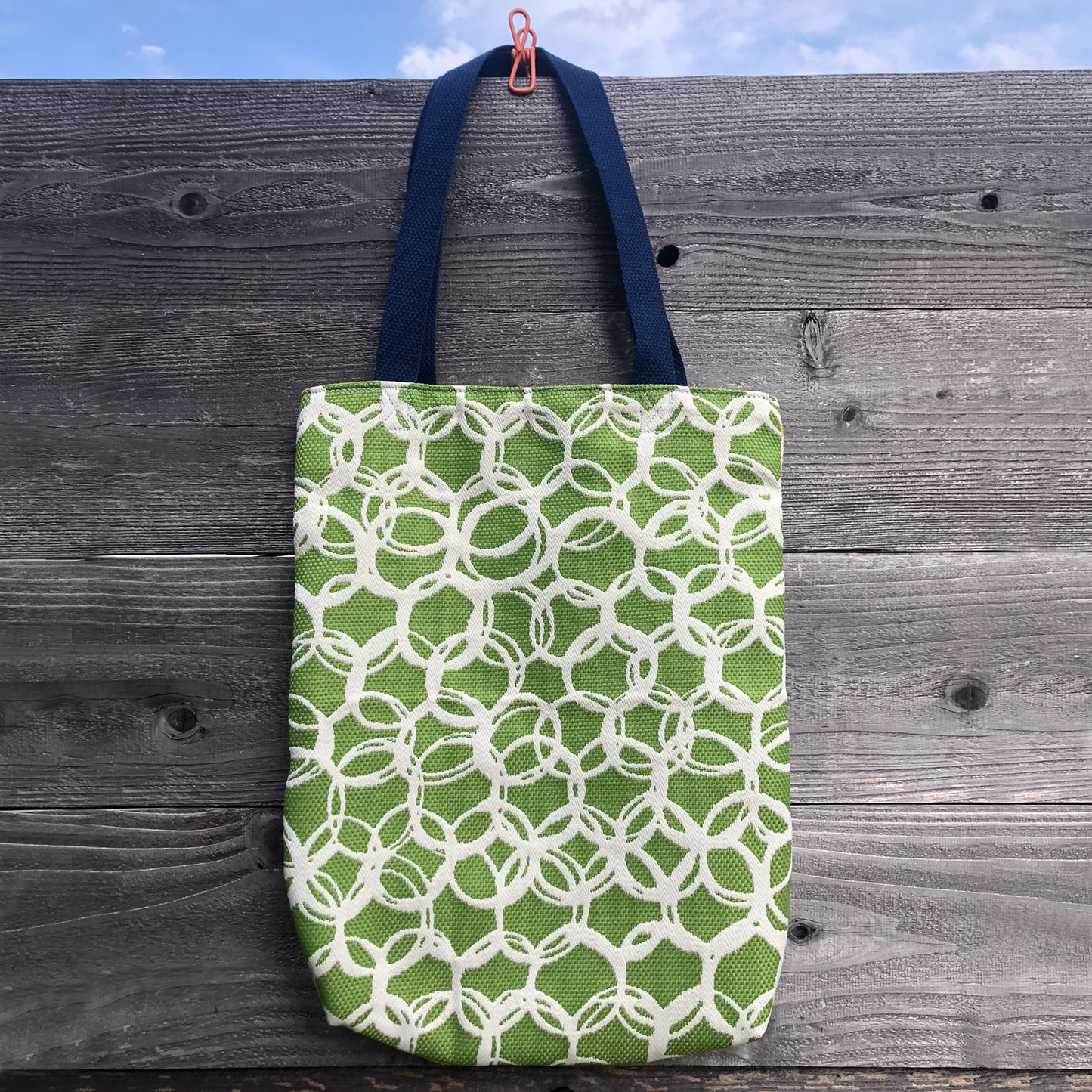 MINA Tote Bag - Yellow/Green Geometric Circles