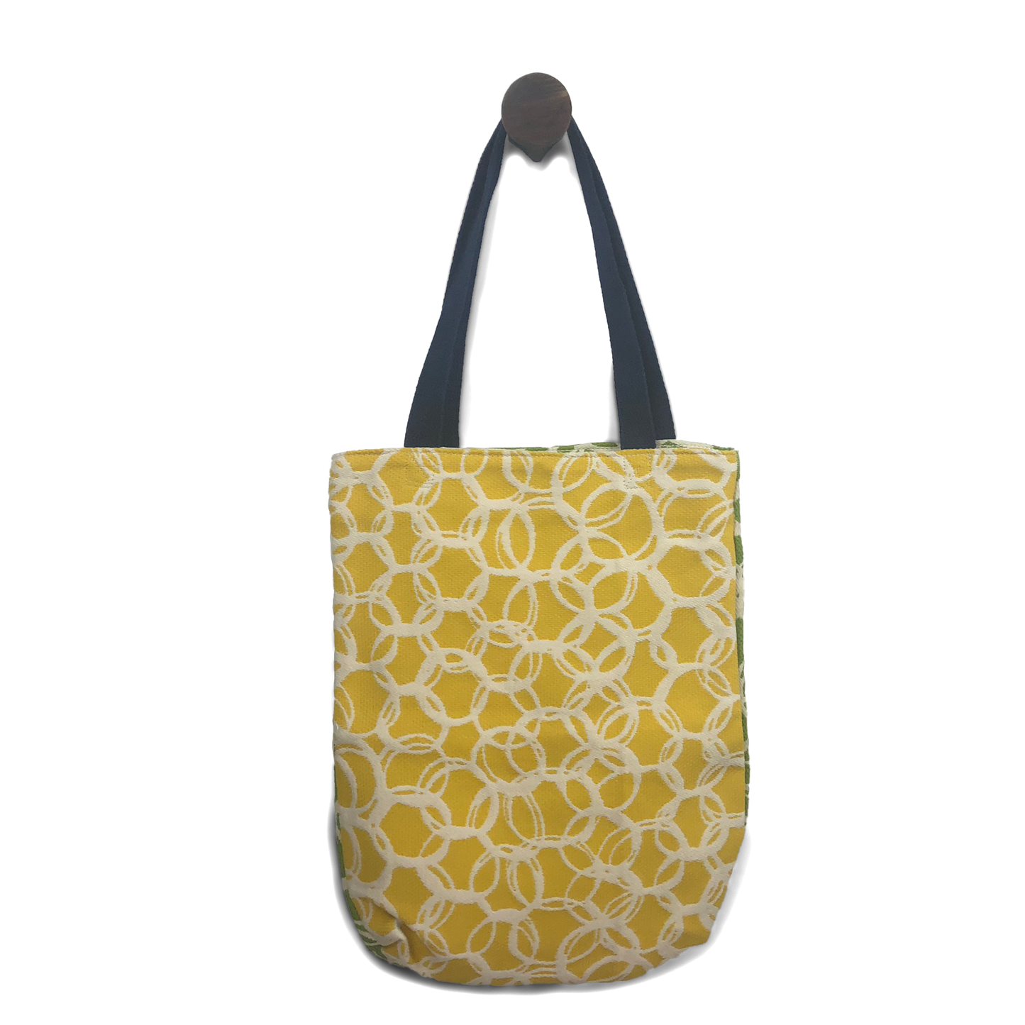 MINA Tote Bag - Yellow/Green Geometric Circles