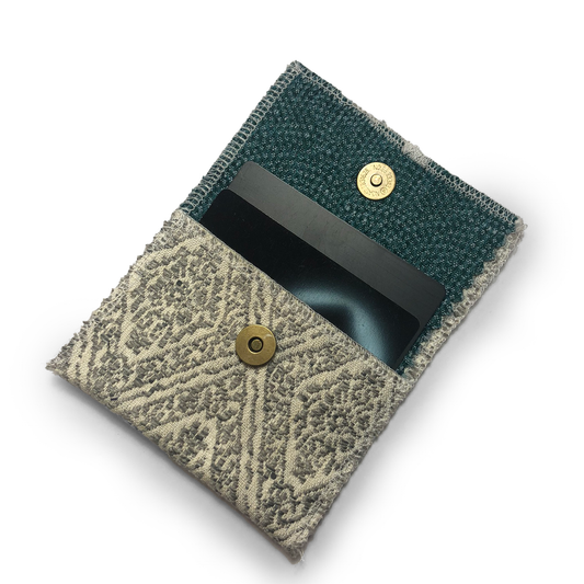Snap Wallet Pouch - Gray Diamond/Teal