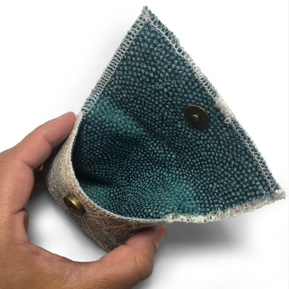 Snap Wallet Pouch - Gray Diamond/Teal