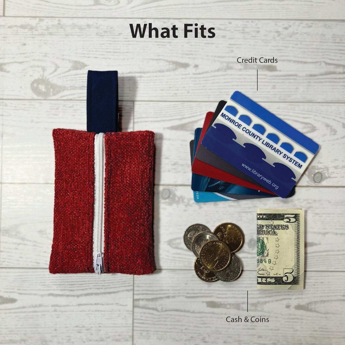 Mini MINA Zip Wallet - Neutral